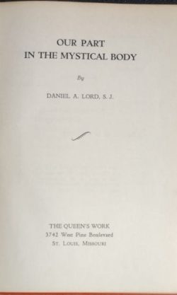 Our Part in the Mystical Body